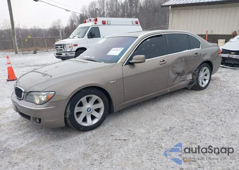 2007 BMW 750Li z USA, uszkodzony, nr VIN WBAHN83597DT65285